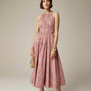 JCREW | Tie-waist halter dress in Liberty® Ellie fabric | Size S